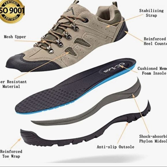 CC-Los Men’s hiking brown and tan waterproof shoes..  NWT main image 7